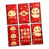 6pcs Blessing Chinese New Year Red Envelopes Traditional Money Packet  Wedding Birthday