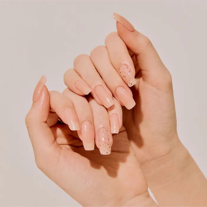 Pure Beige Gel Nail