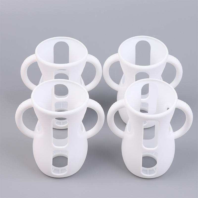 2/4Pcs Silicone Sleeves For Avent Baby Bottles Anti Breakage Baby Bottle Holder With Handle