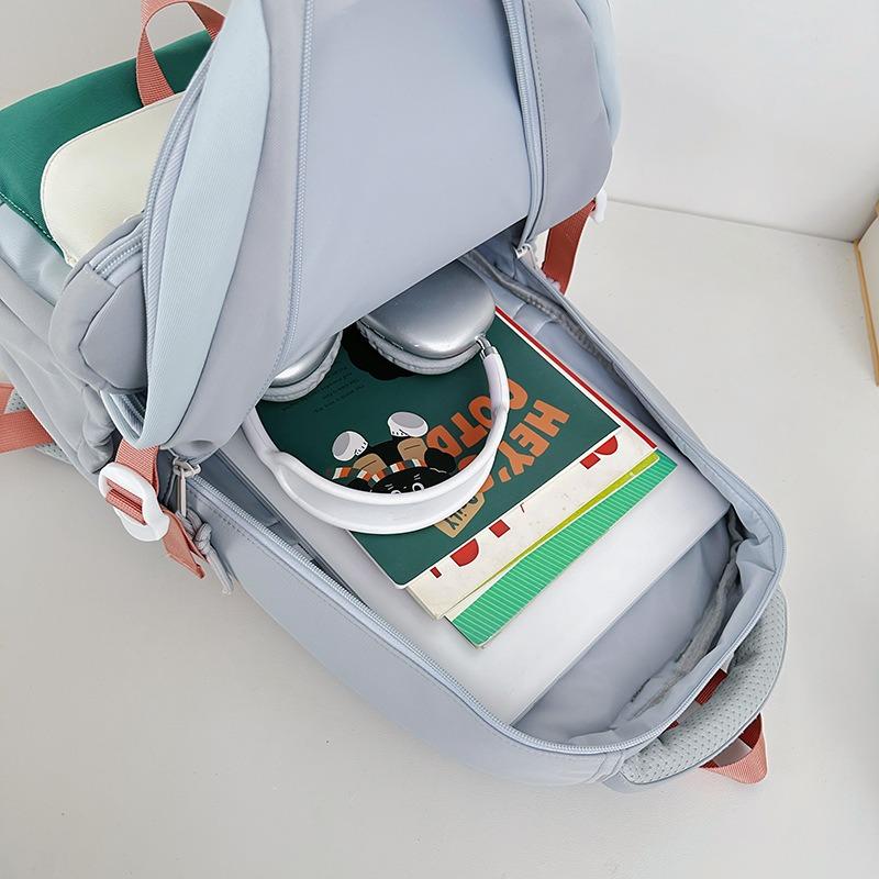 New high-value, fresh and sweet candy-colored backpack, lightweight and large-capacity backpack for junior high school students