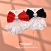 New Year Red Velvet Bow Hair Clips for Girls - Heart Design