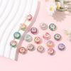 7/14/21pcs resin macroporous beads, various European beads, transparent spacer beads, flower beads, jewelry making, DIY crafts, bracelets,