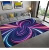 Purple Carpet Colorful Dizziness Vision 3D Printed for Home Living Room Bedroom Decor Non-slip Rug Floor Mat Comfortable Carpet