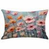 New Decorative Pillowcase 3D Three-dimensional Effect Floral Pillowcase Sofa Cushion Cover Digital Printing