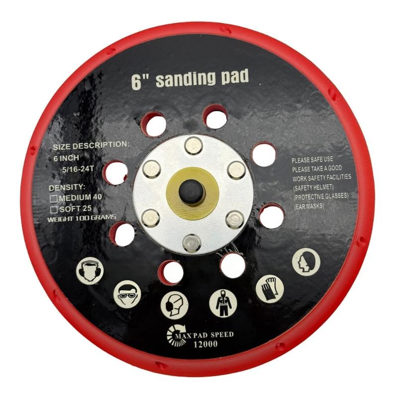 6inch 17 Hole Sanding Pad For Smooth Polishing for BO6030, BO6040, RO1, ES150,Sander Models Durability Plastic Construction