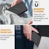 YX0090 For iPhone 16 Pro Case Triangle Imprint Leather Phone Cover with Lanyard