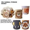 Felt Animal Toy Storage Bucket Cartoon Animal Large Portable Dirty Clothes Shoes Organizer Sundries Folding Storage Box Containe