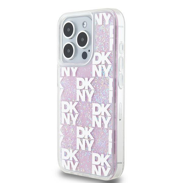 Dkny Dkhcp15Llcpepp Iphone 15 Pro6.1 Różowy/Pink Twarde Etui Płynny Brokat Multilogo