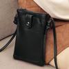 New Solid Color Simple Style Portable Mobile Phone Bag Fashion Trend Mini Compact Versatile Oblique Span Bag Change Bag
