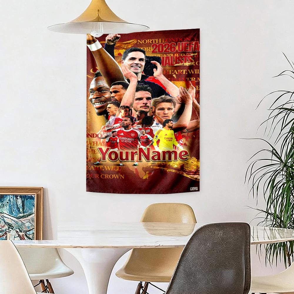 Arsenal Custom Your Name Wall Decor Tapestry Art For Pet Memorial Birthdaywedding Party Backdrop Family Gift