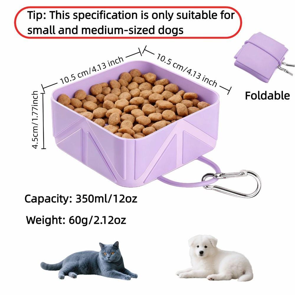 Silikon Faltbare Hundenapf Auslaufsicher Leicht Katze Faltnapf 500ML Mit Karabiner Faltbarer Haustier Reise Napf Picknick