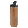 Insulated Travel Mug with Lid 500ml Stainless Steel Wood Pattern Portable Multifunctional for