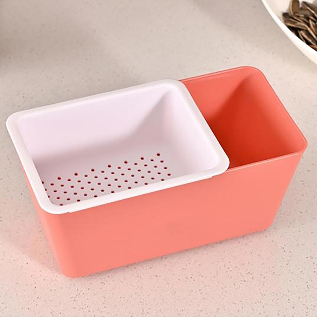 Snack Plastic Two Layer Multifunctional Food Drain Container for Fruits Nuts Candies