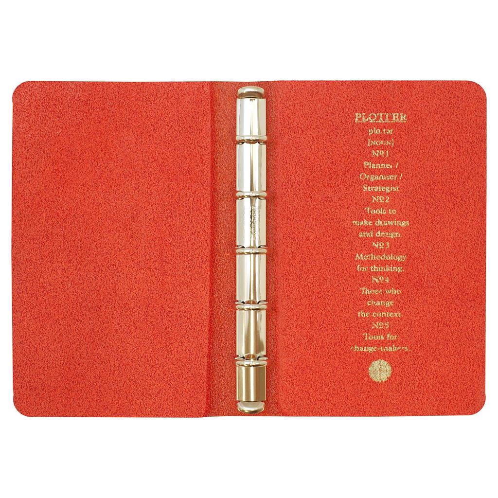 System Notebook Plotter Mini 5 Size Bridle 11mm Leather Binder 77717 [Red]
