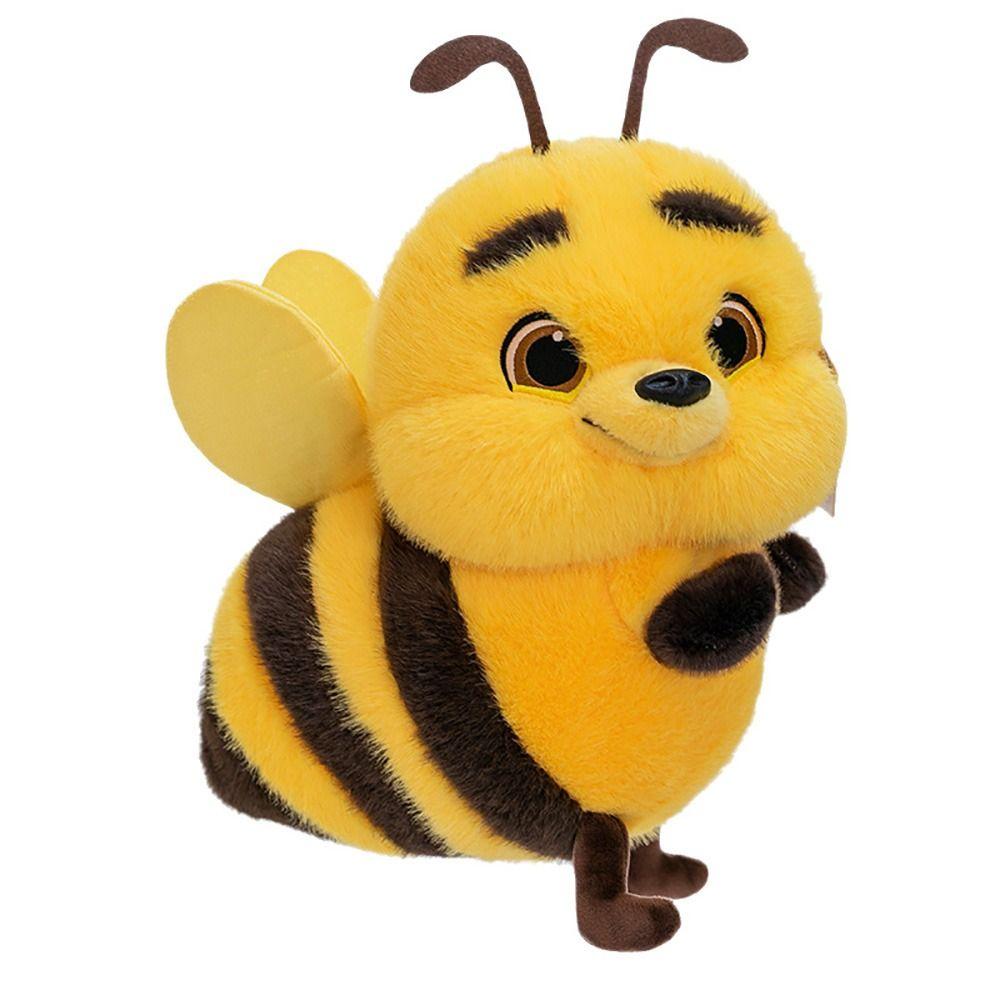 25cm/33cm/40cm Bee Pillow Plush Yellow Stuffed Animal Doll Bee Stuffed Toy  Bedroom Decoration