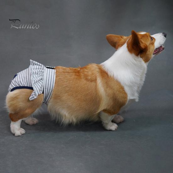 Dog Menstrual Pants Female Dog Sanitary Pants Dog Period Panties Breathable Stripe Pattern Prevents Soiling Harassment Female Dog Diaper Briefs for