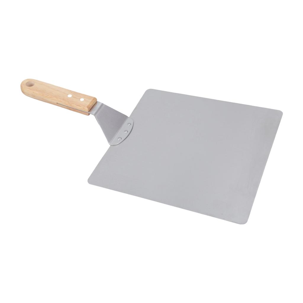 Stainless Steel Pizza Shovel Holder Kitchen Baking Tool Comfortable Grip Square Shovel Portable Pizza Transfer Tool