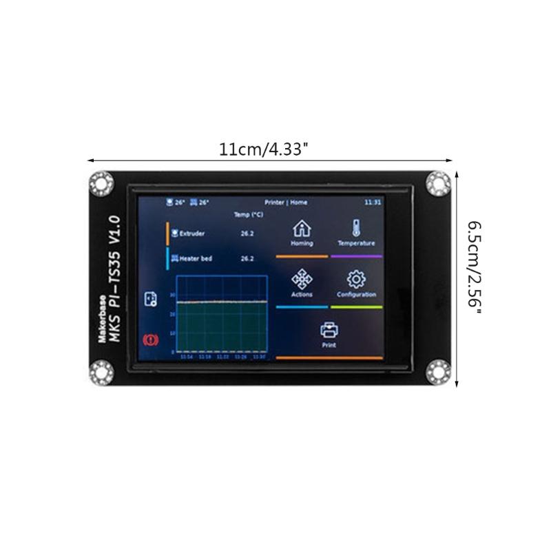 MKS PI V1.1 Control Card Controller 64bits SOC-onboard PI-TS35 Display Klipper Screen for  3D Printer Motherboard