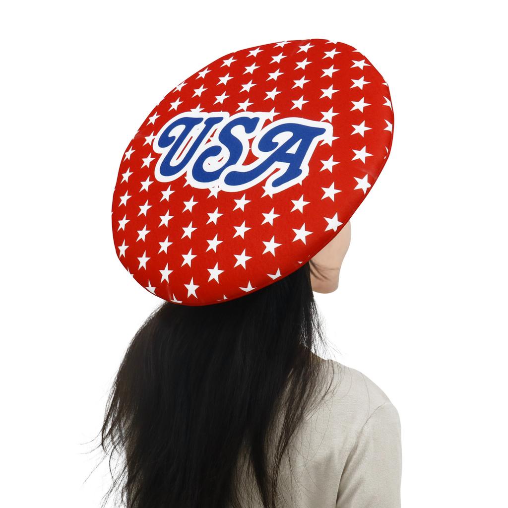 Independence Day USA Star Spangled Hat, Digital Print Costume Cap, Stage Prop for Adults Kids