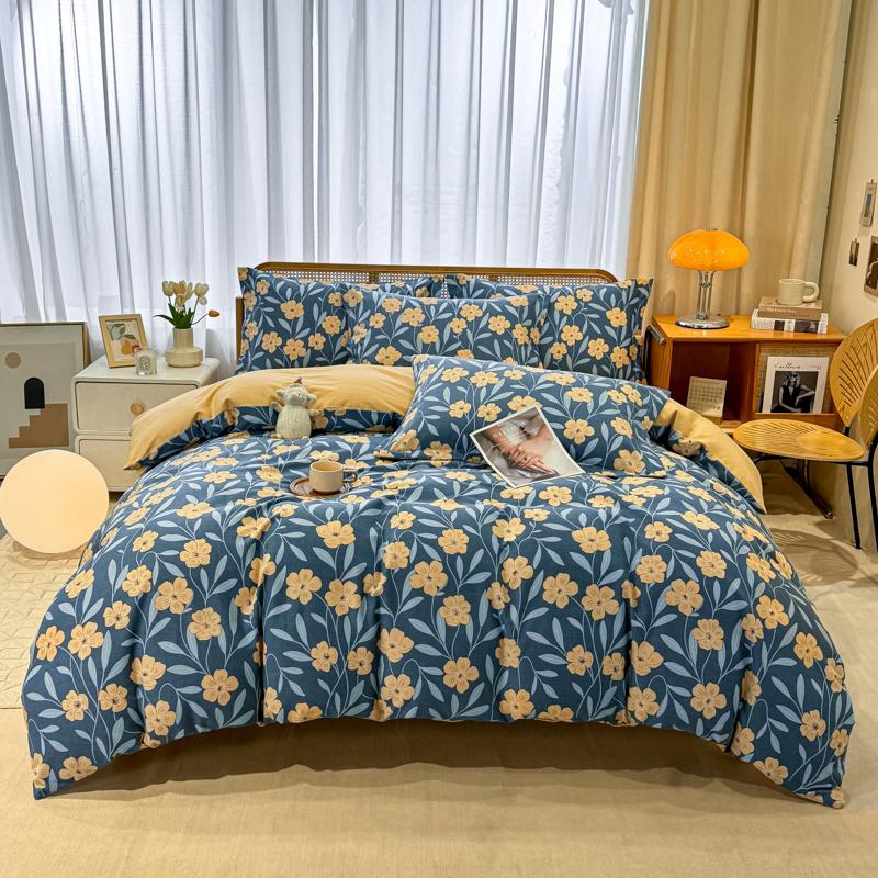 High Quality 100% Cotton Duvet Cover Set Modern Striped Printed Bedding Set Queen King Soft Quilt Cover Bed Sheet Pillow Cases