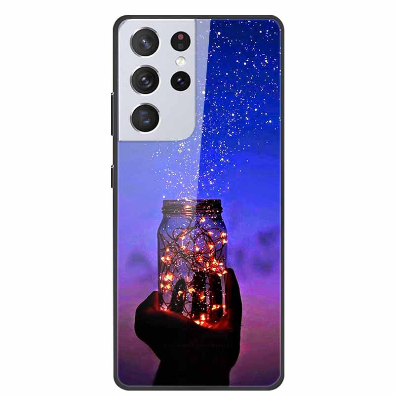 For Samsung Galaxy S25 Ultra Tempered Glass Case Back Cover Hard Phone Cases for SamsungS25 ULTRA 5G SM-S938B Protective Capa