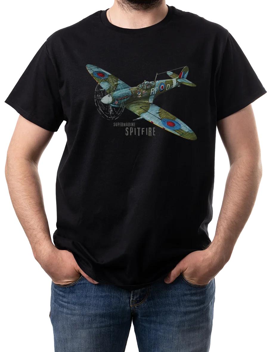 

RAF Supermarine Spitfire Fighter TShirt 100 Cotton ONeck Summer Short Sleeve Casual Mens Tshirt Size S3XL 4XL