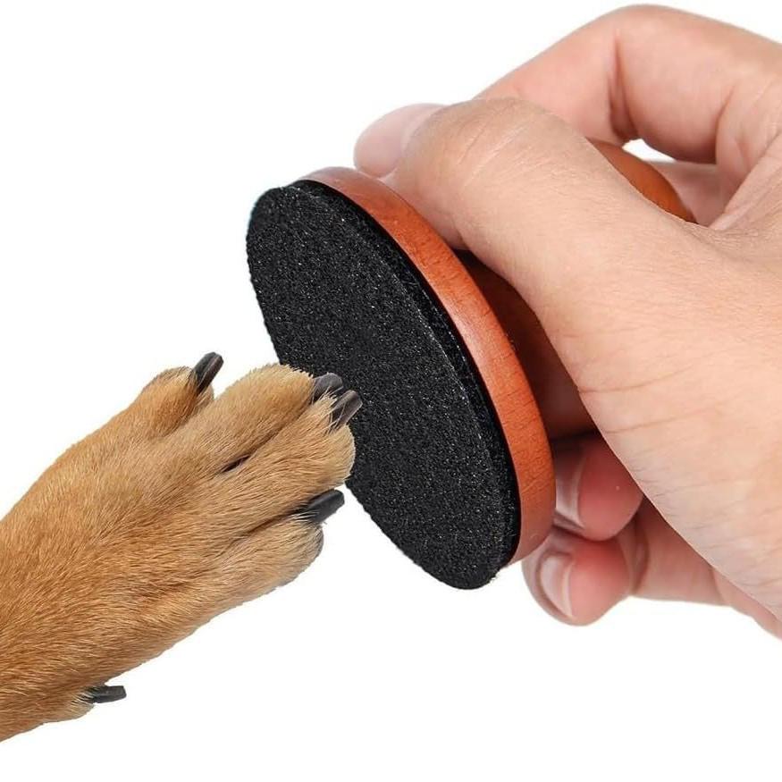 Wooden Dog Paw Grinder & Smoother Nail File Board - Pet Claw Trimmer & Sharpener