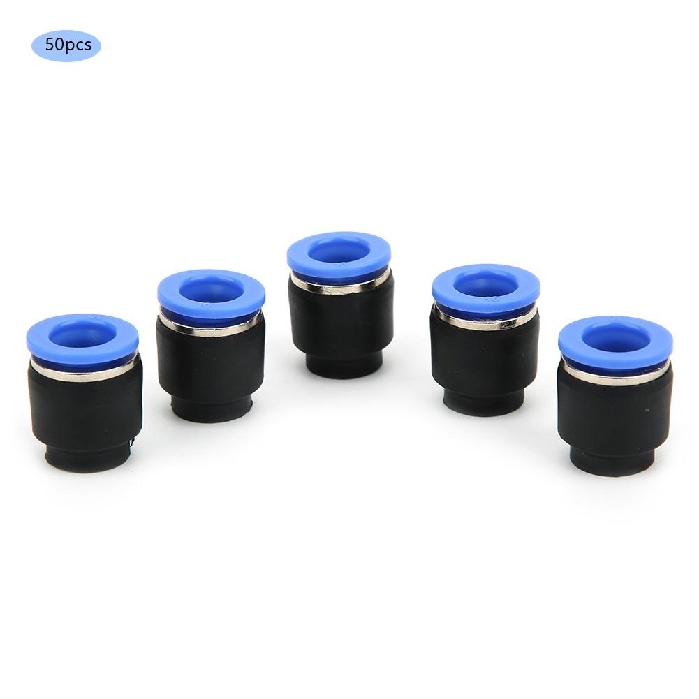 50PCs Air Pipe Plug Pneumatic Cap Plastic Brass Quick Insert PPF Oval Release Ring Hotel Use