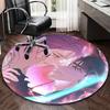 1pc Anime Design Round Carpet - Office Chair Pad, Chair Mat