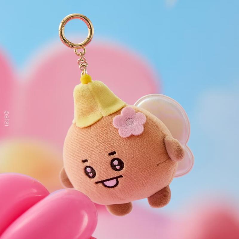 Anime Bt21 Seria Baśni Wiosennej Pluszowa Lalka Rj Cooky Pluszowy Brelok Urocza Kreskówka Shooky Koya Ozdoba Zawieszka do Torby Prezent