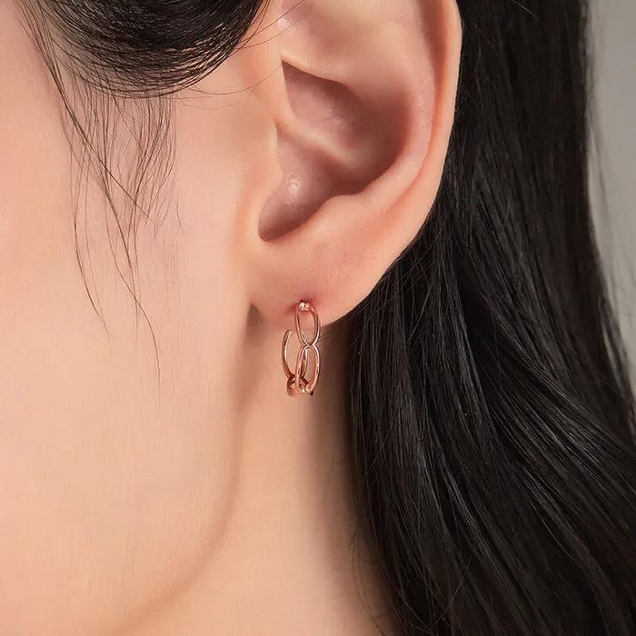 Brisa Oval Round Silver Pink Earrings TESSVP15903