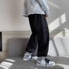 Men Pants Zipper Detachable Solid Color Elastic Waist Drawstring Loose Streetwear American Temperament Straight Wide Leg Cargo Pants Men Clothes
