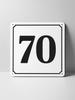 Metal Sign Black House Number On White Background Outdoor Wall Art Decor