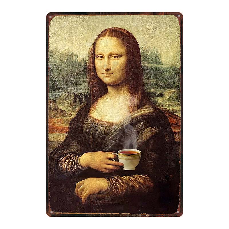 YZFQSegno di Latta Metallico Divertente e Allegro Piatto da Viaggio Retrò Per Parete Bar Caffetteria Soggiorno Decorazione Artigianale per la Casa DU-7983B