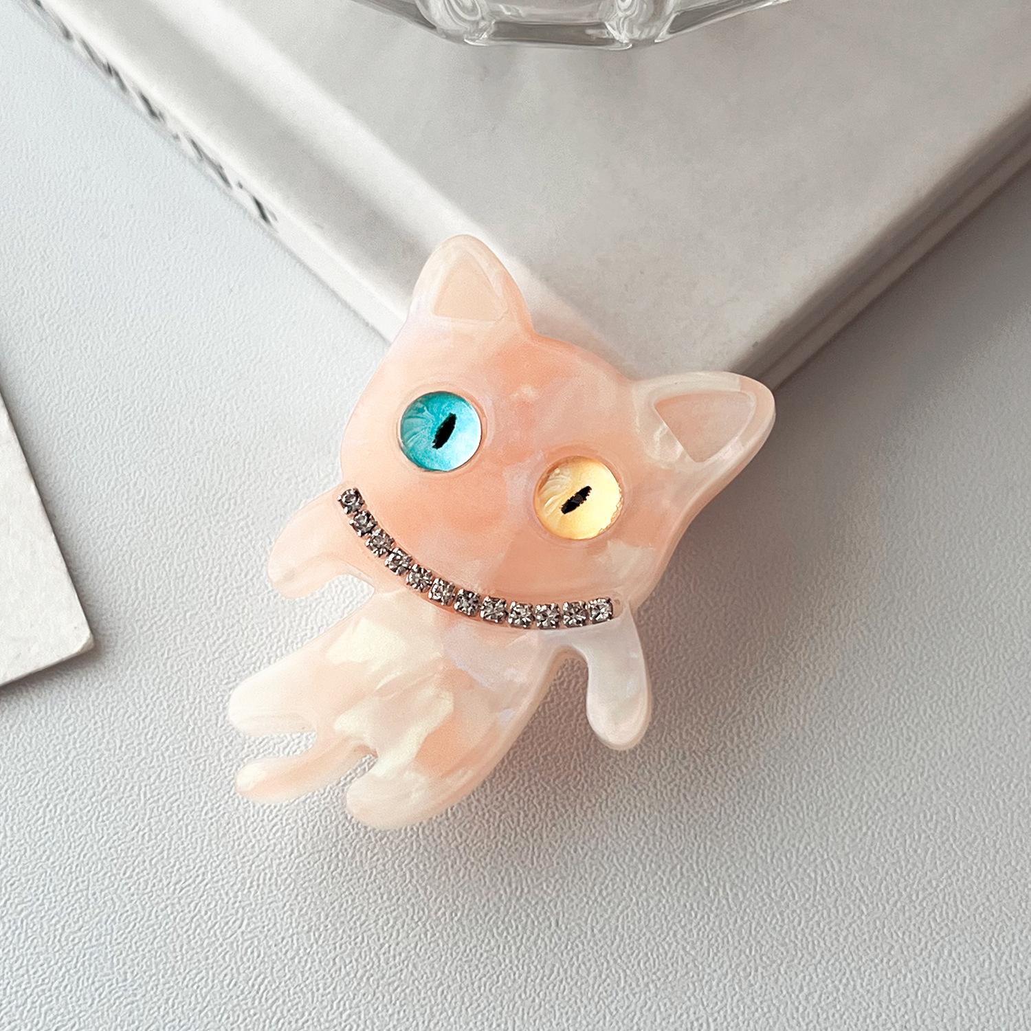 

Inspired Lovely Cat Acetate Duckbill Hair Clip Fashionable Accessory For Occasions All Orange 4.4cm