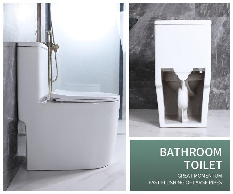 Home Siphon Toilet Bowl: One-Piece, Ceramic, Floor Drain, Super Swirl Flush for Bathroom Use