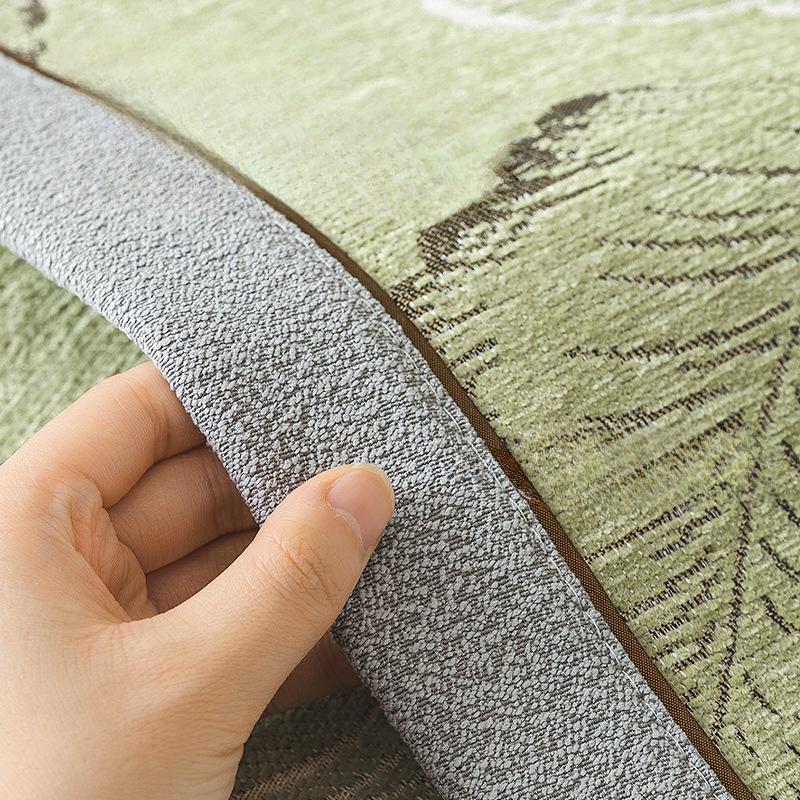 Leaf Pattern Chenille Sofa Cushion Jacquard Pattern L-shaped Sofa Mat Four Seasons Universal Anti Slip Sofa Cover Pillow Cover