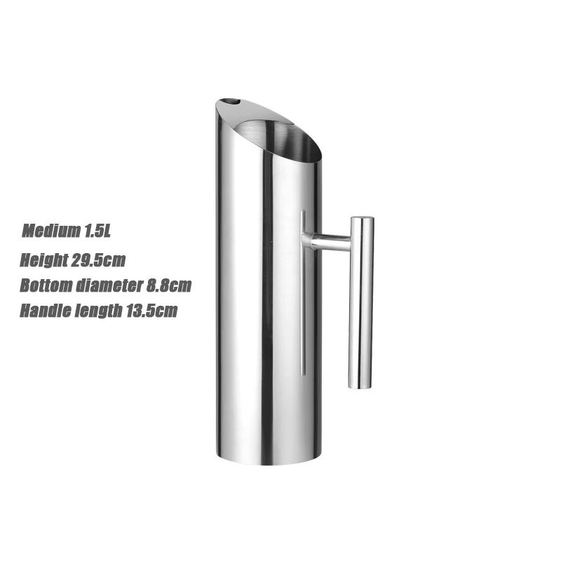 1/1,5/2l nerezový džbán pro bar Hotel KTV Restaurant Fantastická kuchyně Studená voda Džbán na víno Džbán na vodu DropShipping