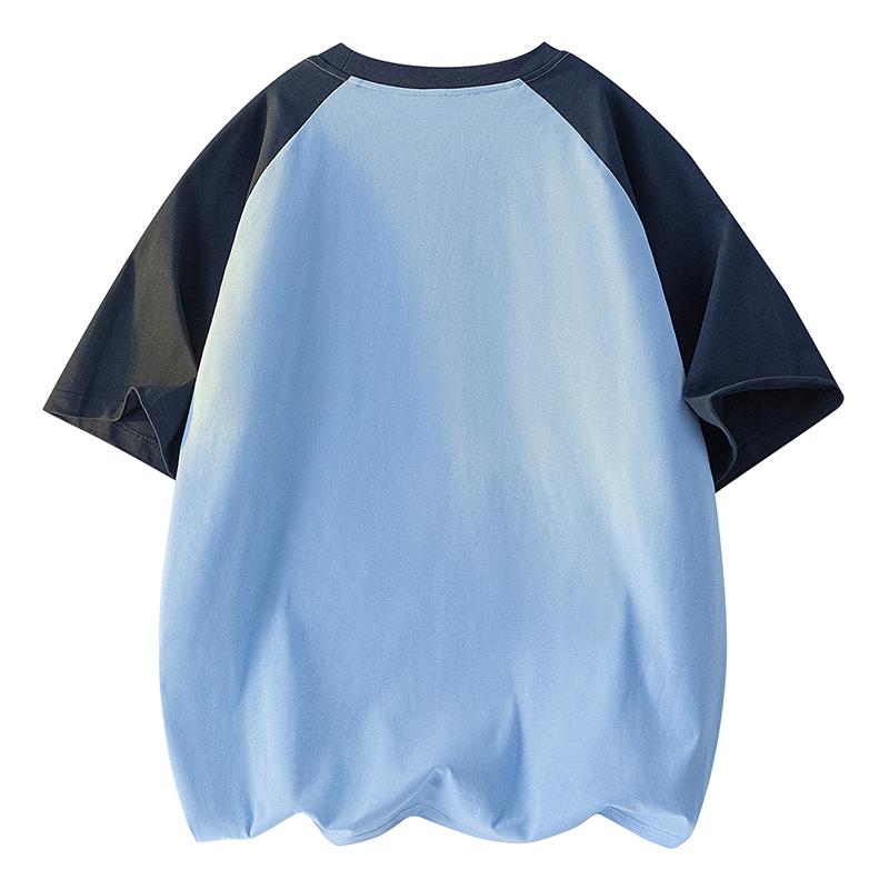 T-shirt Men's Summer Loose Contrast Color Short-sleeved Men's Half-sleeved T-shirt