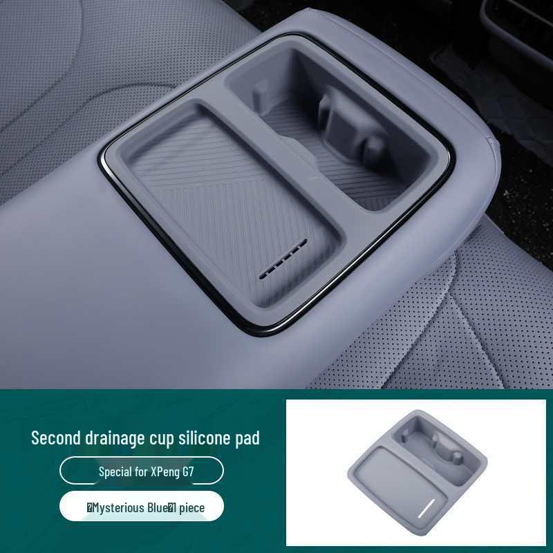 Xiaopeng G7 Rear Armrest Wireless Charging Cup Holder Silicone Pad Accessory
