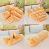 Plush Bread Bear Long Pillow With Soft Short Plush For Bed Couch Decor