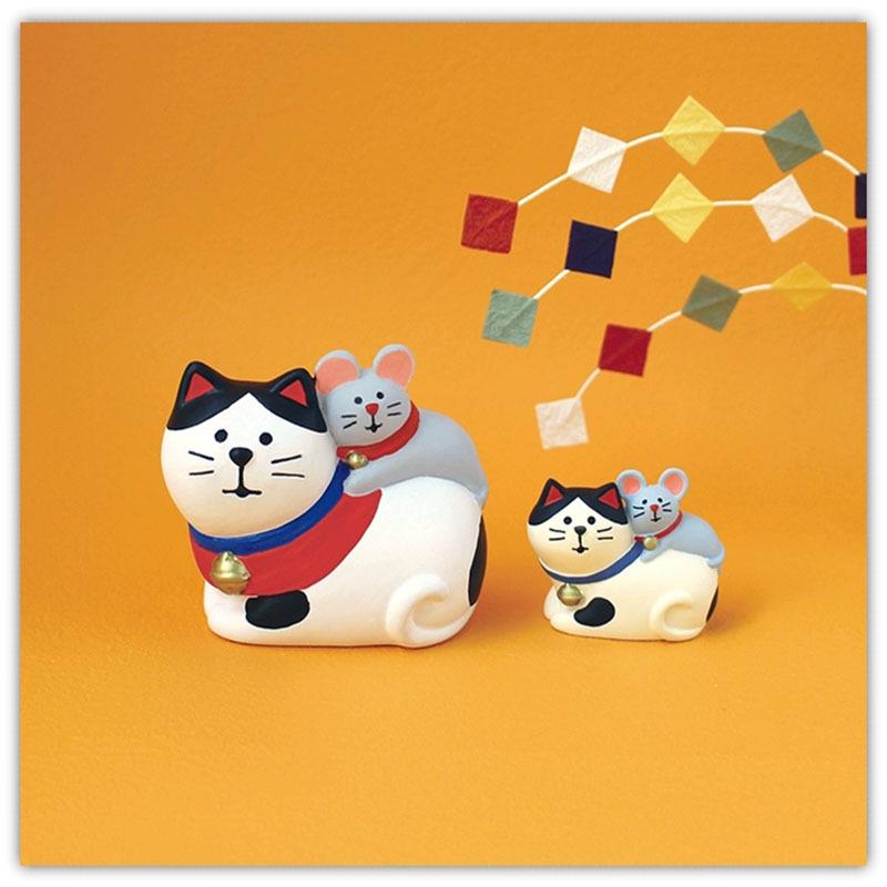 Creative Japanese Zakka Year of the Rat Spring Festival Resin Miniature Ornaments