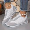 Pantofi de sport retro ușori de modă pentru femei - patru anotimpuri, țesătură respirabilă cu șireturi cu husă din piele artificială, potrivite pentru sport