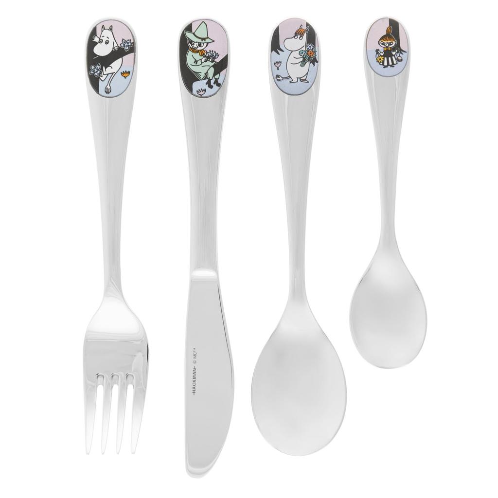 Officially Imported Moomin Arabia Cutlery Set of 4, Children's Set, Moomin Tableware, Arabia Friends Forever, 1076306
