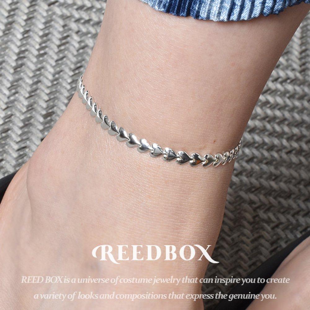 Silver Destiny Heart Chain Anklet Layered Silver Anklet 925 Silver