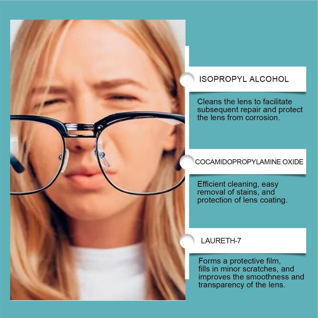 100ml Lens Scratch Removal Spray Multipurpose Glasses Care Liquid Glasses Lens Cleaning Solution Windshield Glass Repair Liquid