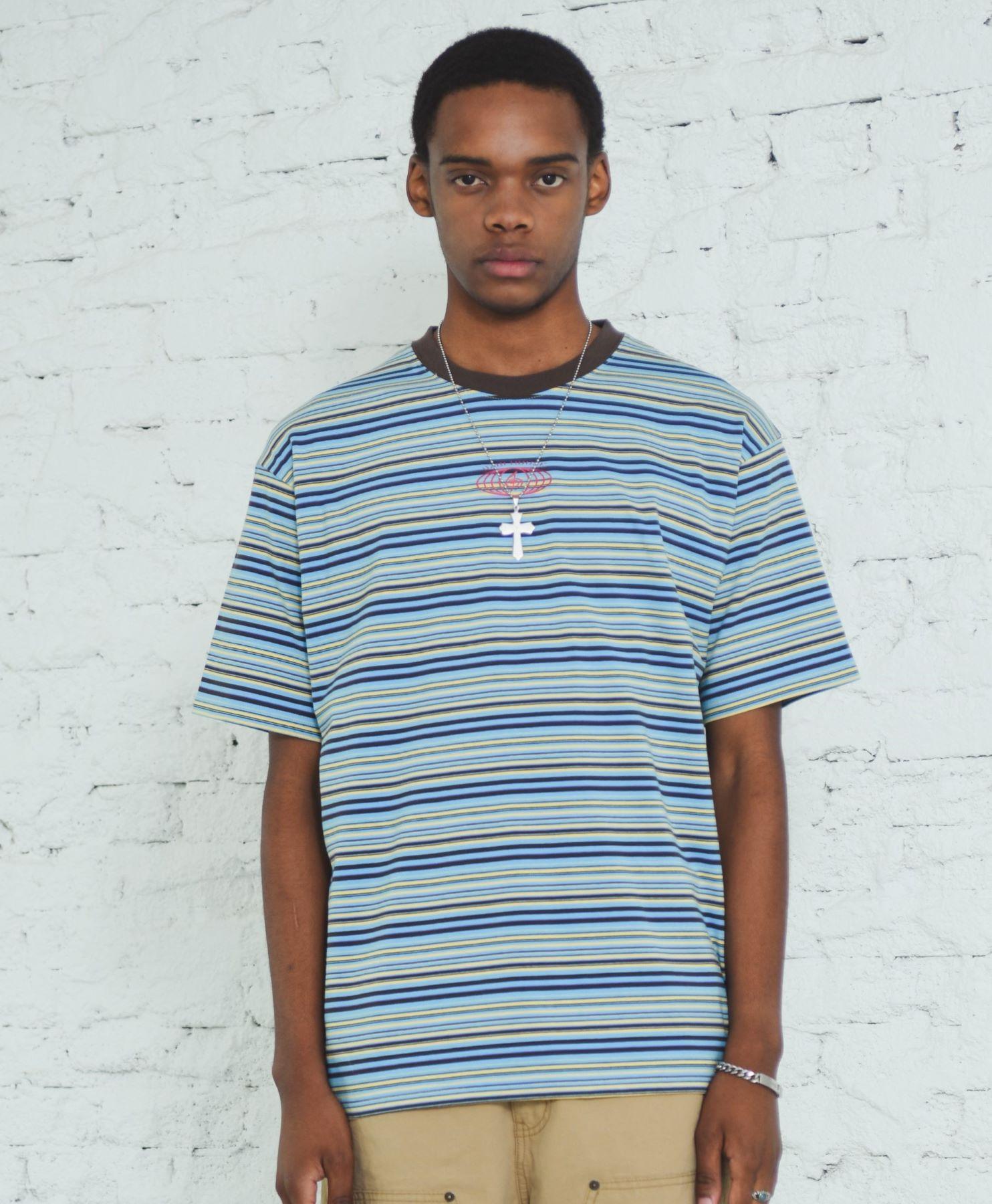 Bajubiju Babihouse Stripe T-Shirt [Sky] L