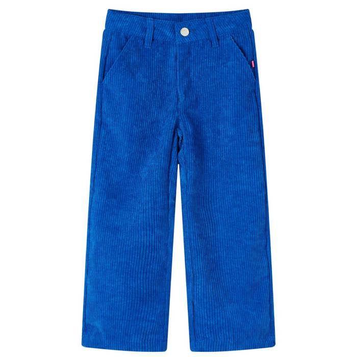 Pantalons pour enfants velours côtelé bleu cobalt 92/104/116/128/140