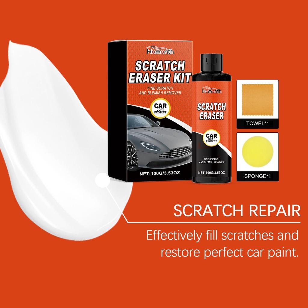Homonth Car Scratch Maintenance Kit - Car Paint Scratch Care and Refinishing Polishing Kit 100g