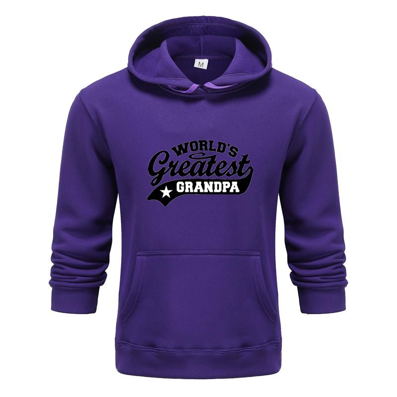 Podzimní a zimní světová mikina s kapucí dědečka s potiskem pro muže a ženy